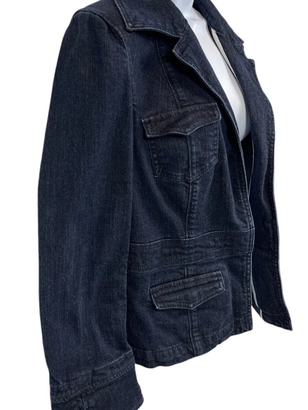 Talbots Woman Open Front Denim Jacket